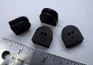 Grommets measured with a ruler