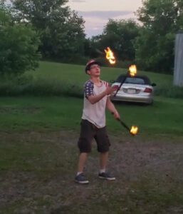 Ryan Piper juggling fire
